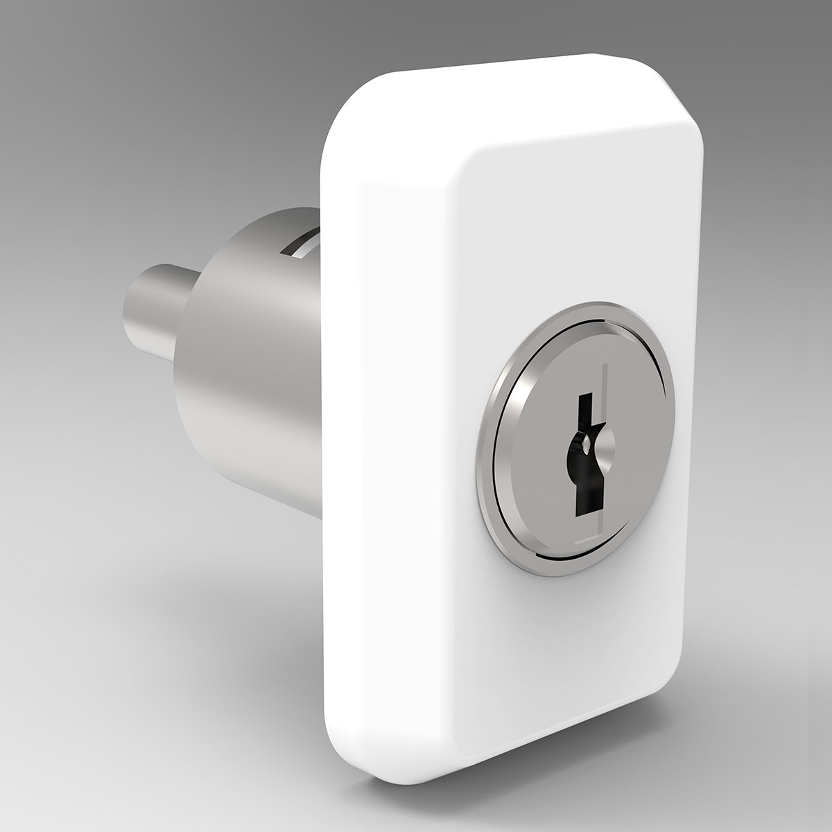 Push lock with trim, black/white